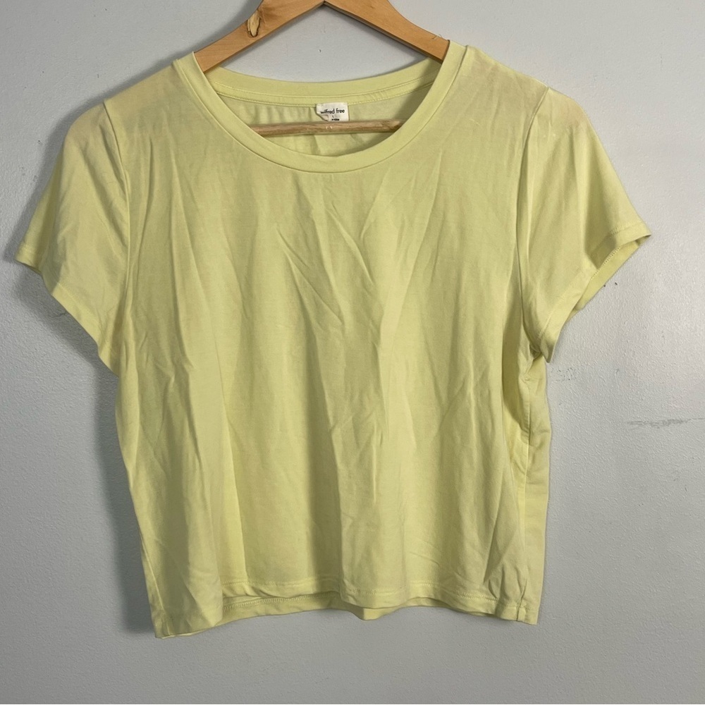Wilfred green Yellow Women's Crop Top Short sleeve  Size large